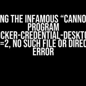 Solving the Infamous “Cannot run program "docker-credential-desktop": error=2, No such file or directory” Error