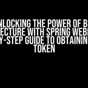 Unlocking the Power of BFF Architecture with Spring Webflux: A Step-by-Step Guide to Obtaining a JWT Token